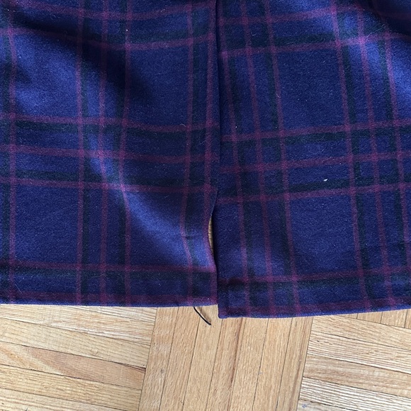 Avec Les Filles Purple Plaid Double-Breasted Coat - Picture 9 of 11